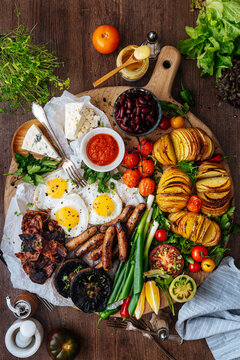 Gourmet Breakfast Platter with Hasselback Potatoes