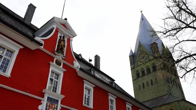 the historic german city of soest 4k video