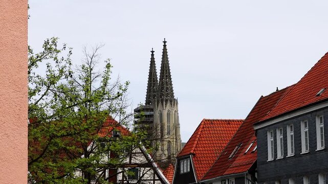 the historic german city of soest 4k video