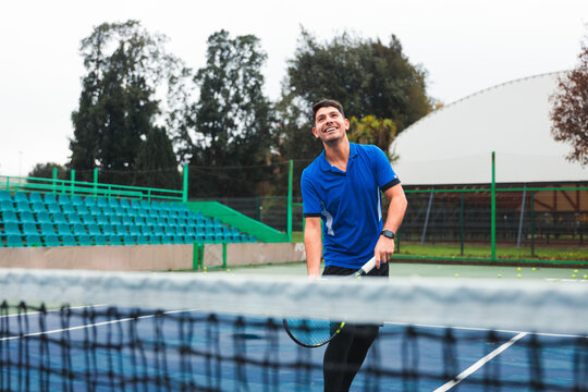 Focused Finish on the Tennis Court