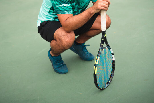 Resting Between Rallies on the Tennis Court