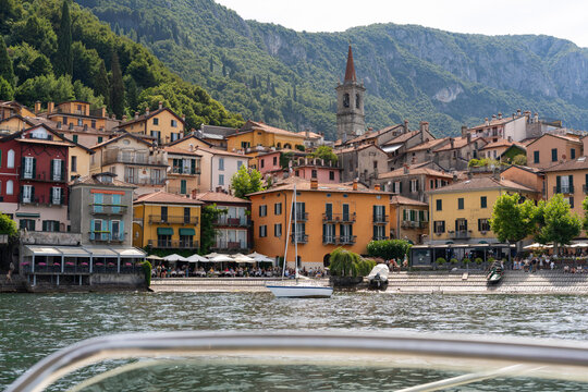 Title:
Varenna Village on Lake Como Seen from a Boat, Italy

