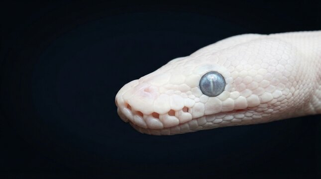 Blue eye of a ball python