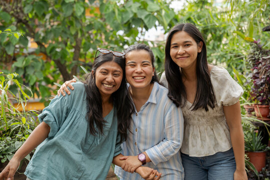 Joyful portrait of friends