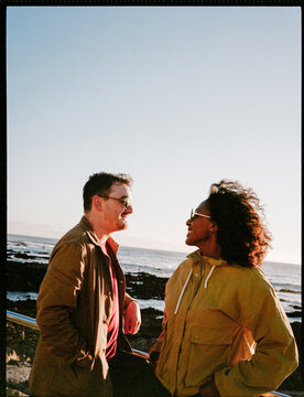 Picture of a couple during golden hour