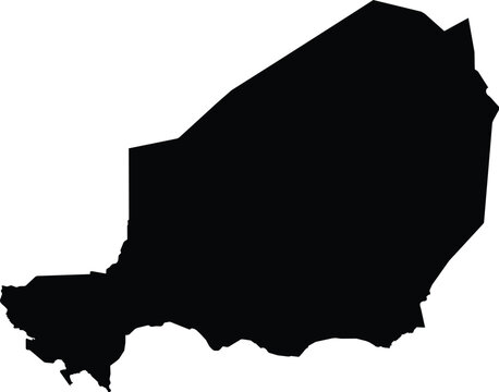 Niger Map Silhouette Vector illustration