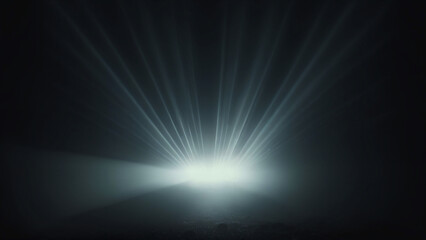 Obraz premium Low Angle Light Rays Spreading From Horizon