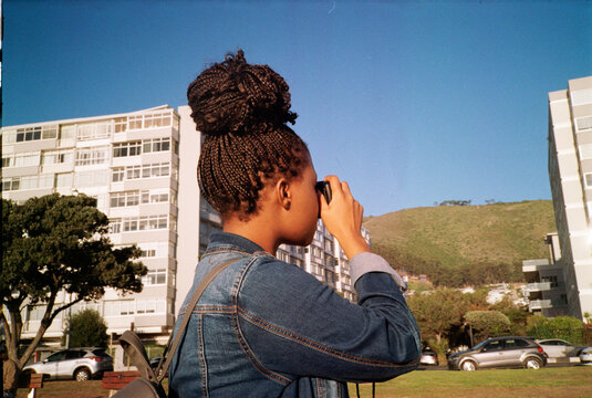Taking pictures of the beachside