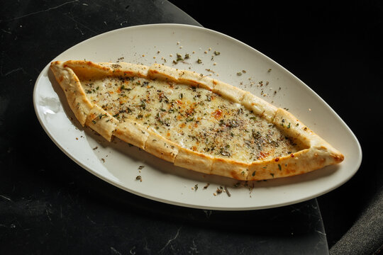 Turkish cheese pide with herbs