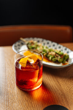  Cocktail with Orange Peel Garnish