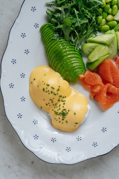 Eggs Benedict with Avocado and Smoked Salmon