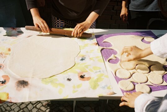 Baking Outdoors with Dough on 35mm Film