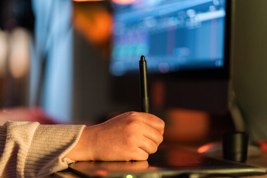 Creative professional using graphic tablet 