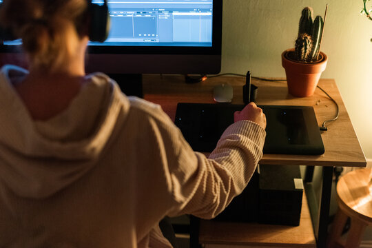 Freelancer working at home 