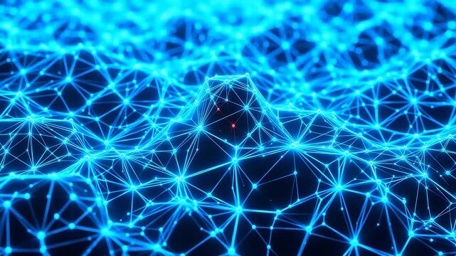 Abstract network with glowing nodes ideal for cinematic storytelling and documentaries