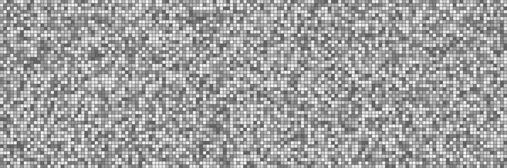 Naklejka premium Abstract background silver mosaic. Background foil metallic texture. Festive vector illustration. Mirror mosaic vector illustration. Banner element. Party backdrop. Christmas banner. Disco decoration.
