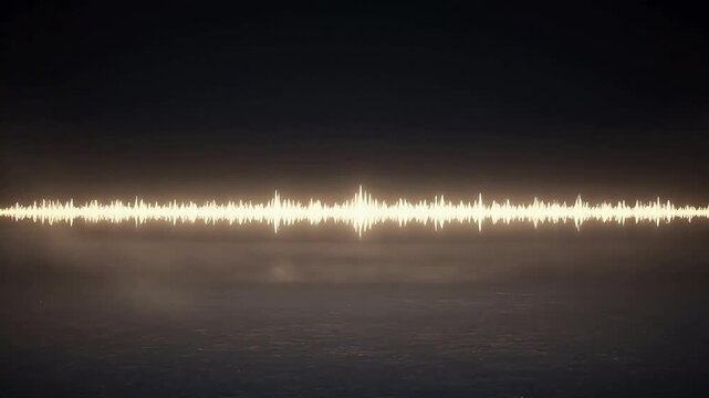 Audio waveform on dark surface symbolizing freedom, adventure, and exploration