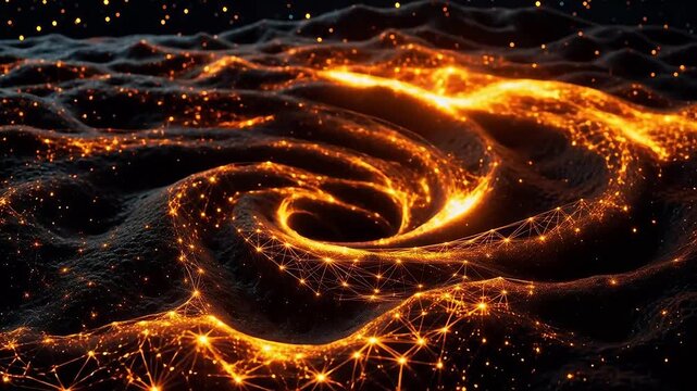 Abstract glowing spiral pattern symbolizing creativity, art, and imagination