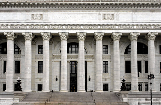 Classical style state government building, Albany, New York