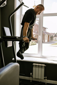 A man is doing exercises.