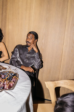 Gentleman at dinner party