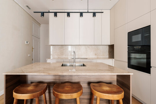 Minimal Kitchen Island Front View