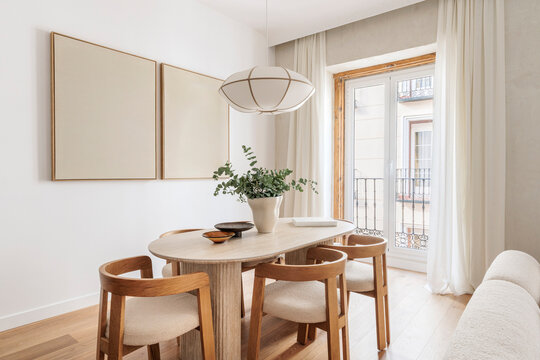 Dining Room With Balcony View