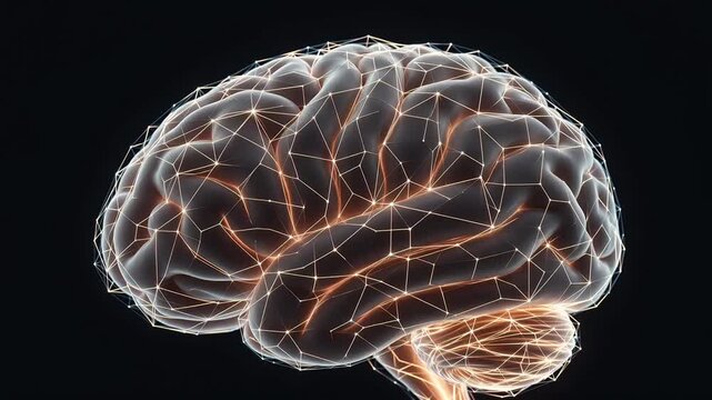 Illustration of a glowing brain for engaging brand promotion and marketing