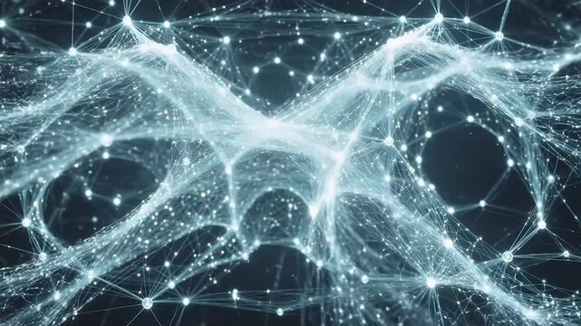 Abstract network of glowing connections emphasizing teamwork and professional collaboration