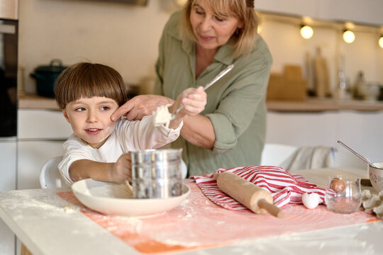 Mother and Child Baking Together
