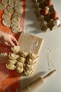 Handmade Dumplings Prepared From Scratch