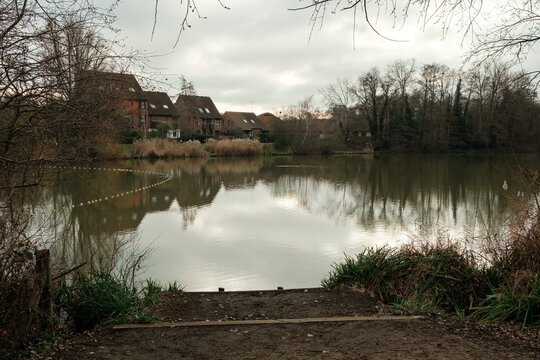 Lakefront Homes in Winter