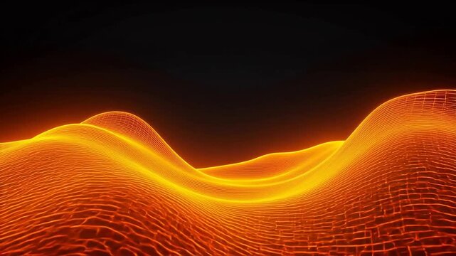 Abstract glowing orange wave pattern symbolizing creativity, art, and imagination