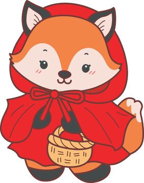 Cute set of Fox sticker with activity. Fox with variation of halloween theme