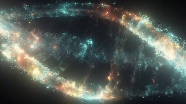 Abstract glowing spiral energy symbolizing financial stability and economic growth