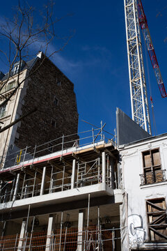 Construction d'un immeuble de logements &agrave; Paris par un promoteur immobilier