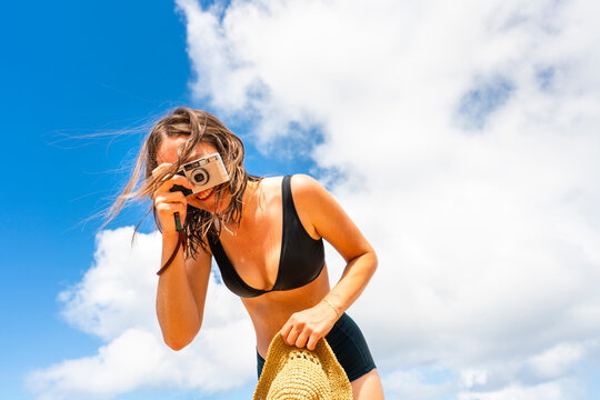 woman taking photo 