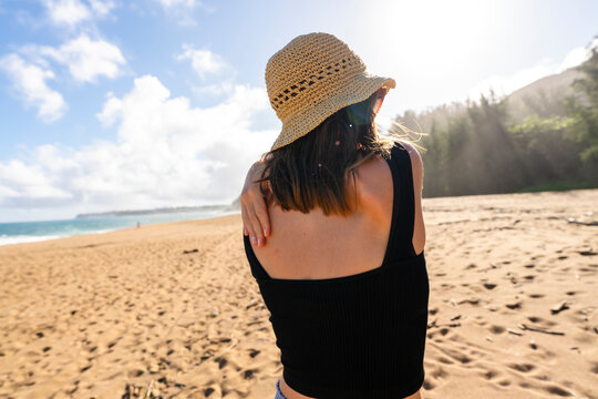 waling on beach alone 