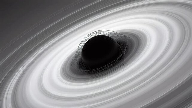 Black hole with accretion disk for high-end commercial advertising