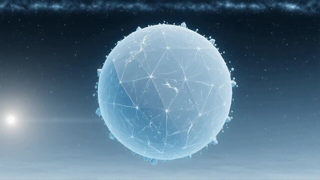 Abstract sphere in space emphasizing teamwork and professional collaboration