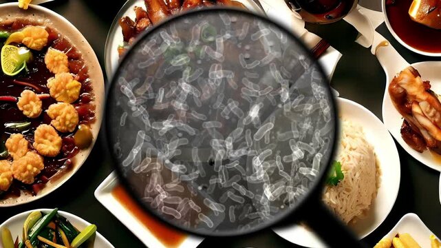 Searching for bacteria in food contamination and safety concerns