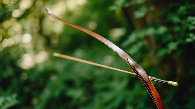 projectile. A taut bowstring at its limit, arrow nocked and aimed. product launch decks, UI/UX mockups, designed for product launches and innovation pitches, used by sales representatives.
