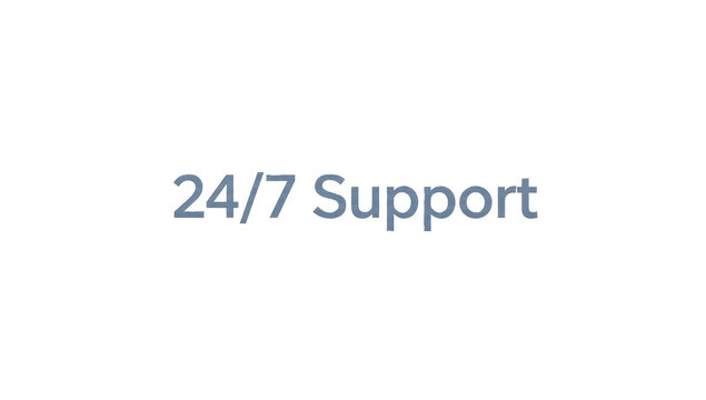 24/7 Support Text Graphic