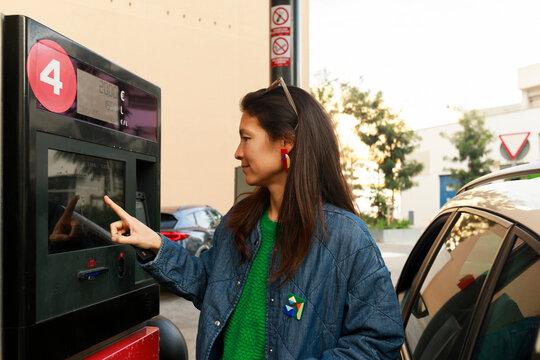 Checking Fuel Payment at the Gas Station
