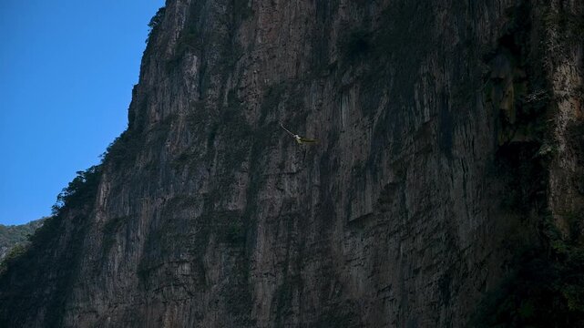 Towering Limestone Cliffs and Lush Vegetation in Sumidero Canyon. Chiapas, Mexico.