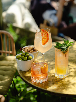 Olives with cocktails 
