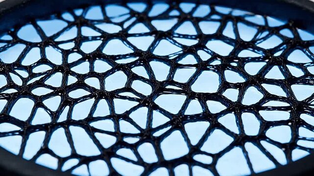 Closeup of a woven mesh pattern emphasizing speed, motion, and dynamic energy