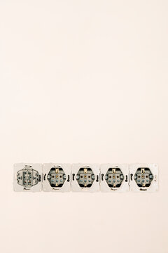 Unfinished light switches in a house renovation