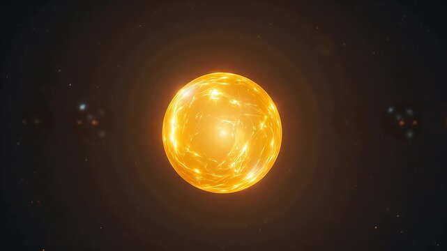 Golden spheres in space symbolizing growth and future success