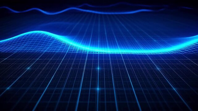 Blue digital wave grid pattern ideal for corporate presentations and B2B marketing